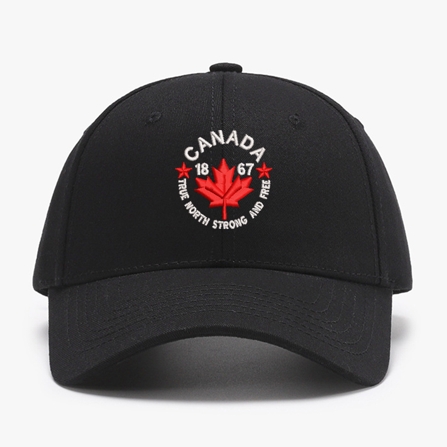 Baseball Cap Structured - Berretti da baseball ricamati Canada True
