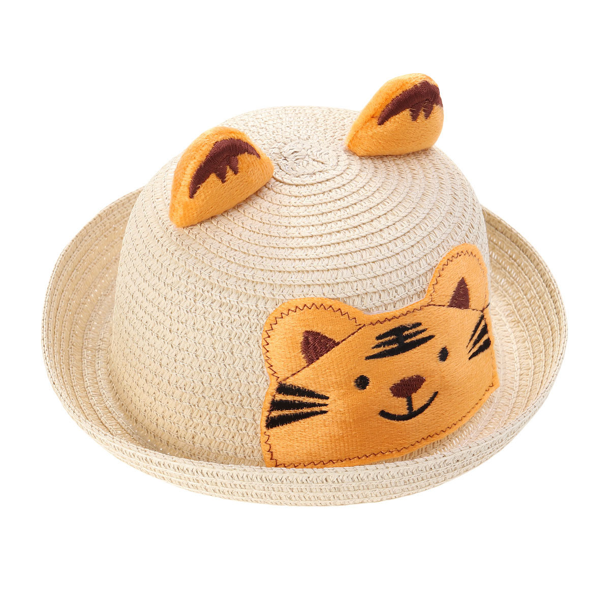 Sun Hat Wide Brim - Cappello di Paglia con Design Animale